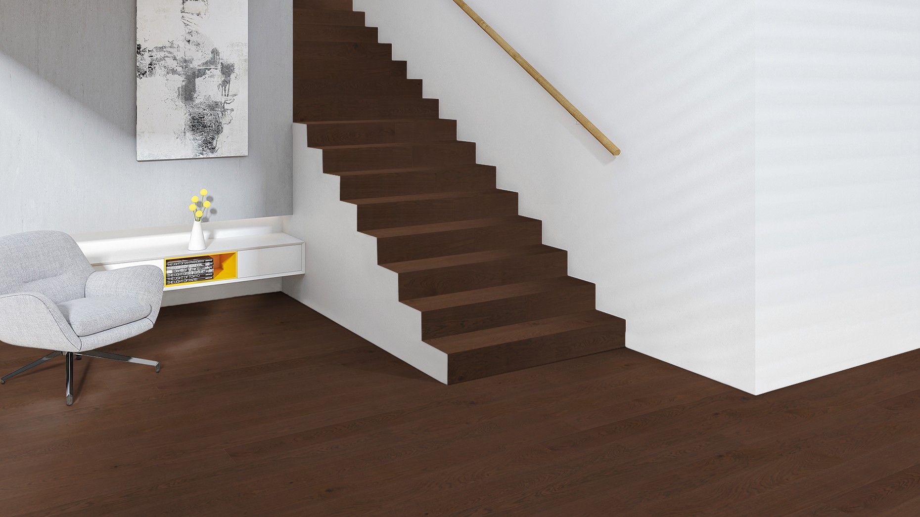 The made-to-measure parquet solution for your staircase.  The made-to-measure parquet solution for your staircase.