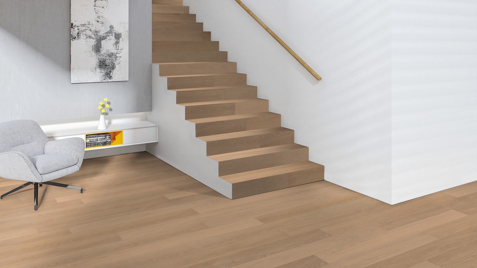 The made-to-measure parquet solution for your staircase. 