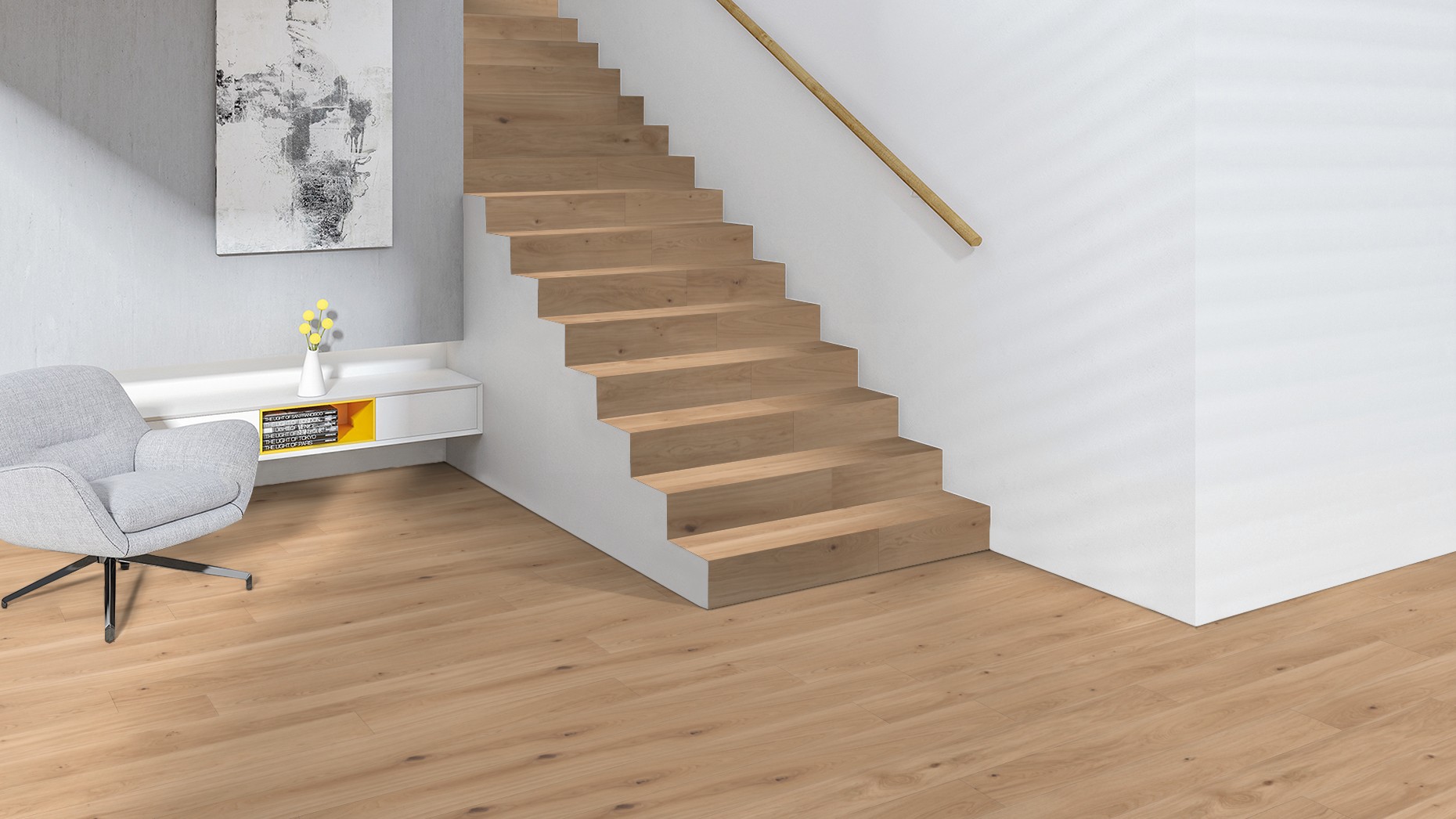 The made-to-measure parquet solution for your staircase. 