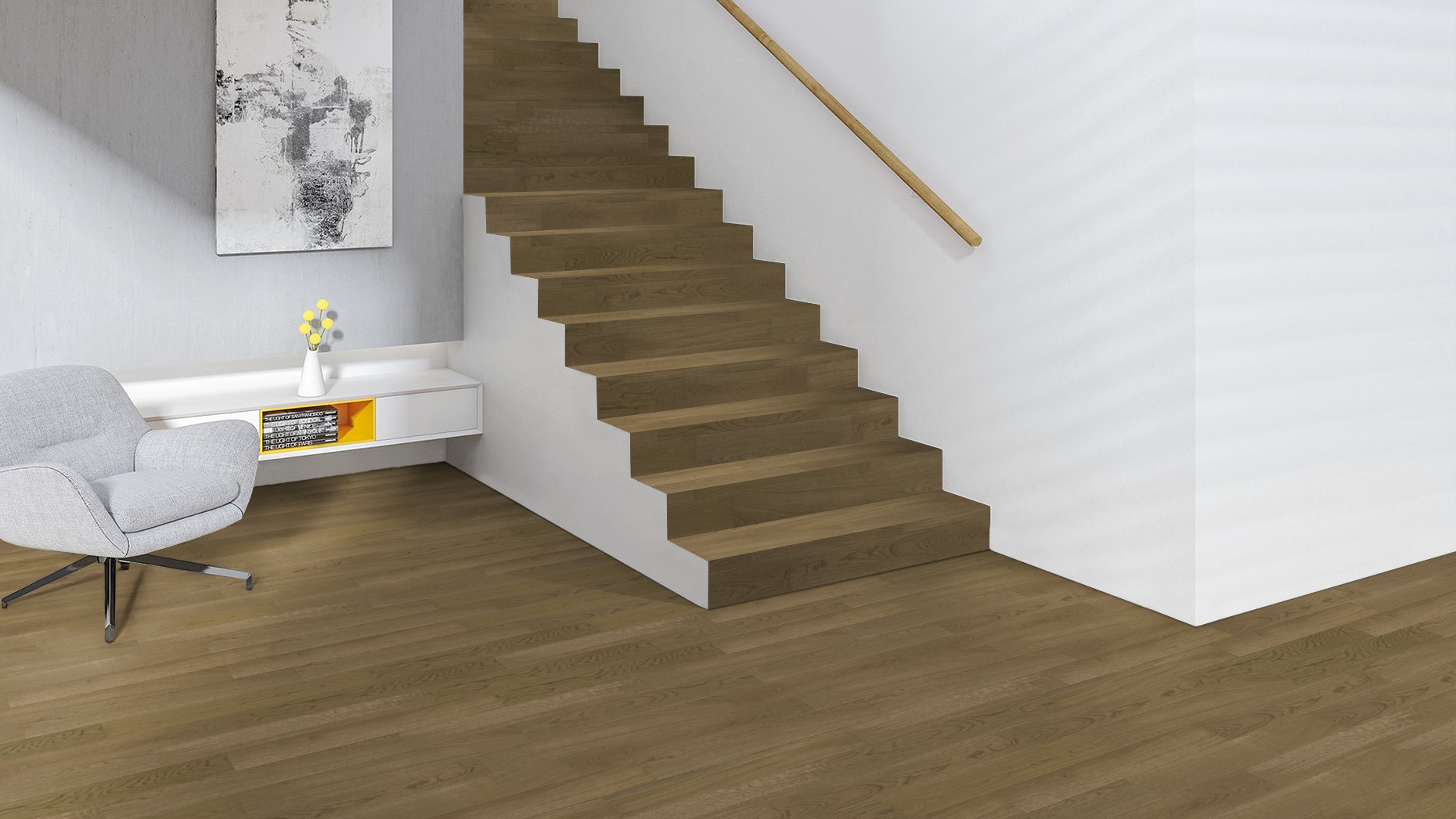 The made-to-measure parquet solution for your staircase. 