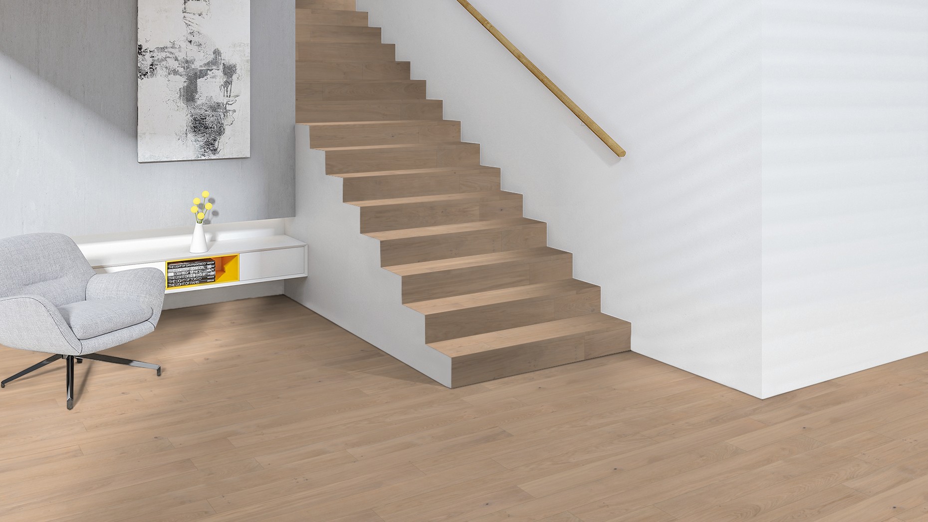 The made-to-measure parquet solution for your staircase. 